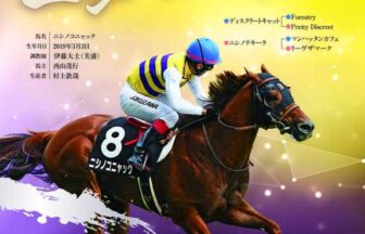 ニシノコニャック｜名馬全史色紙コレクション Vol.5｜ノーマル色紙