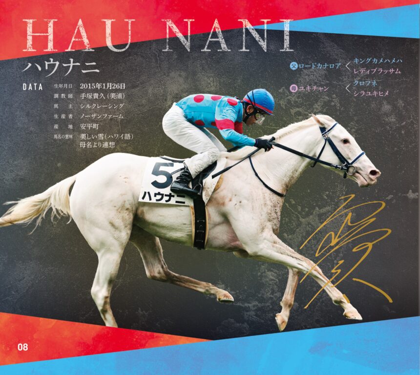 ハウナニ｜白毛馬一族色紙コレクション｜ノーマル色紙